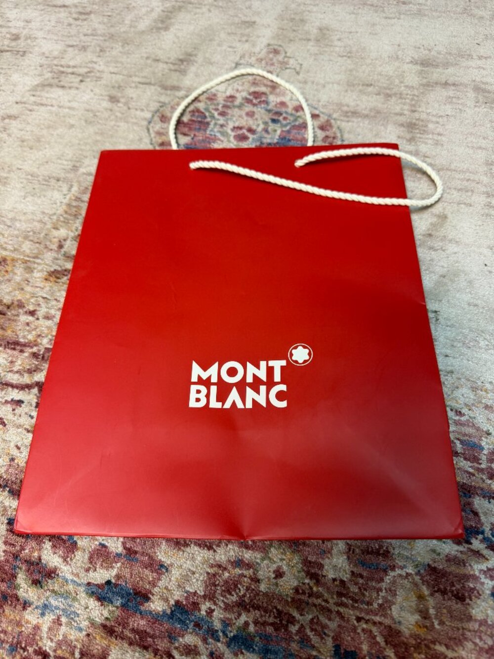 Montblanc Red Empty Shopping/ Tote Bag In Great Shape!